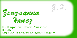 zsuzsanna hancz business card